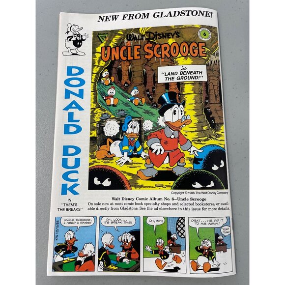 Gladstone Walt Disneys Donald Duck Comic No.263 June 1988 Vintage Bagged Boarded - Picture 6 of 6